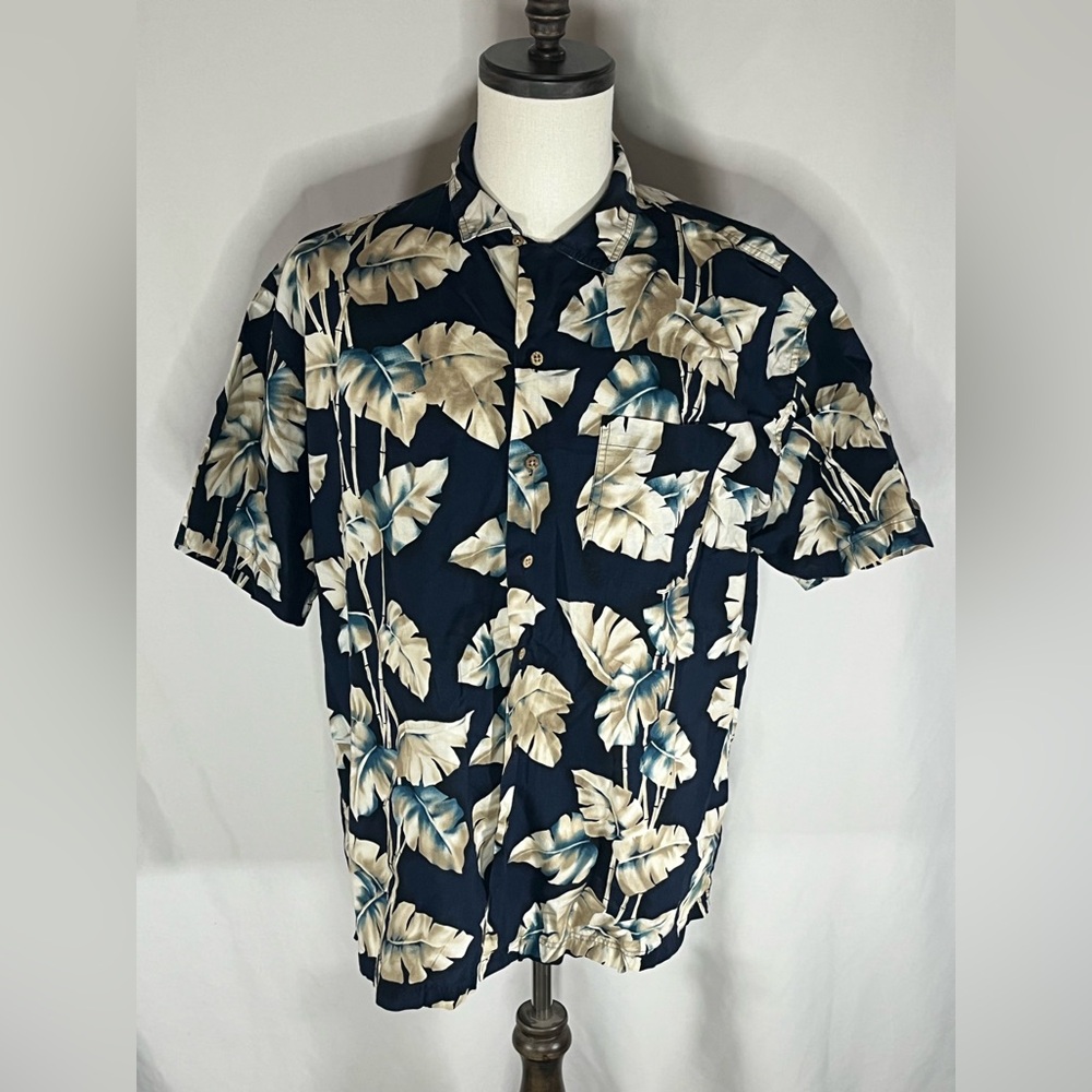 Chaps Ralph Lauren Short Sleeve Button Up Men’s  Vintage Tropical Shirt